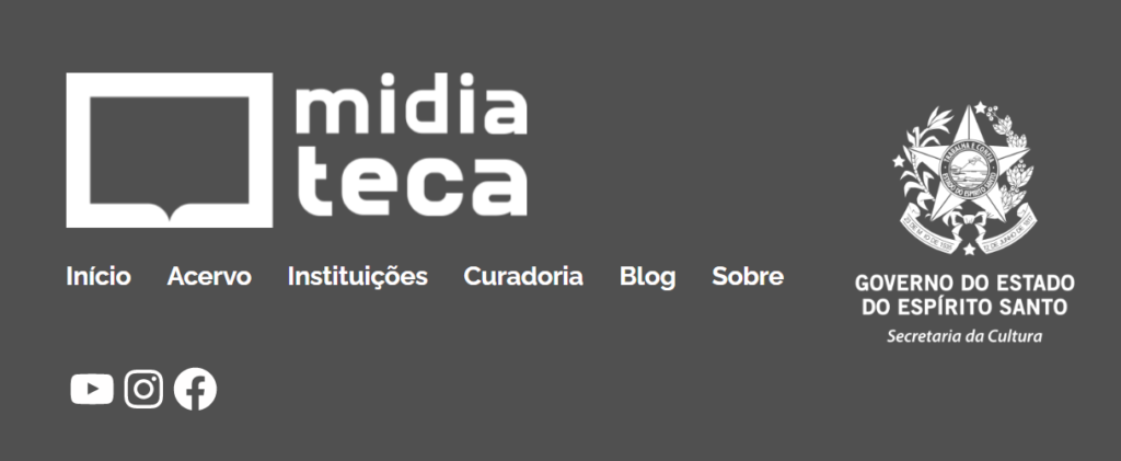 logo midiateca - botões de acesso - logo do estado do ES