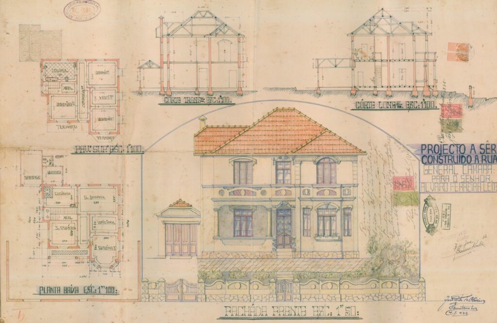 Item do acervo da CAU, Digitalização de uma planta de edifício