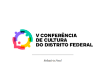 Logotipo personagens formando círculo V Conferência de Cultura do Distrito Federal - relatório final, 2021
