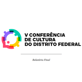 Logotipo personagens formando círculo V Conferência de Cultura do Distrito Federal - relatório final, 2021