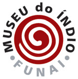 Logo, escrito museu do índio funai, círculo com um aspiral no centro